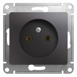 GSL001341 GLOSSA РОЗЕТКА без заземления,16А, 250В, механизм, ГРАФИТ
