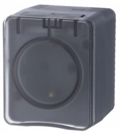 ATN544045 AtlasDesign Profi54 O/У РОЗЕТКА с заземлением со шторками 16А 250B, АНТРАЦИТ, Россия