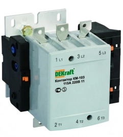 22153DEK Контактор 150А 380В АС3 1НО+1НЗ КМ-103 DEKraft