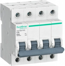 C9F36425 City9 Set Автоматический выключатель (АВ) С 25А 4P 6kA 400В
