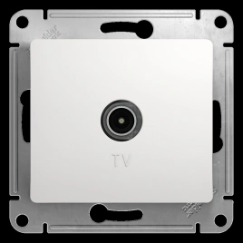 GSL000191  GLOSSA TV РОЗЕТКА оконечная 1DB, БЕЛЫЙ
