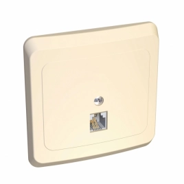 TELC-001K Розетка телефонная RJ 11 крем. (уп.10шт)