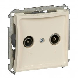 WDE000295 TV-R розетка проходная 11dB, механизм, бежевый