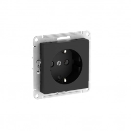 ATN001043S ATLASDESIGN РОЗЕТКА с заземлением, 16А, мех., быстрозажим. клем., КАРБОН