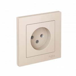 ATN000240 ATLASDESIGN РОЗЕТКА без заземления, 16А, в сборе, БЕЖЕВЫЙ