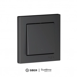 ATN001013Z ATLASDESIGN SMART 1-кл. ВЫКЛЮЧАТЕЛЬ с подсв., Zigbee, сх.1, L+N, 10А, мех., КАРБОН*** снят с поставок