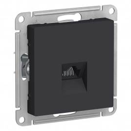 ATN001083 ATLASDESIGN РОЗЕТКА компьютерная RJ45, механизм, КАРБОН