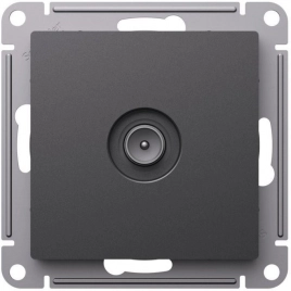 ATN001492 ATLASDESIGN TV РОЗЕТКА проходная 4DB, механизм, БАЗАЛЬТ