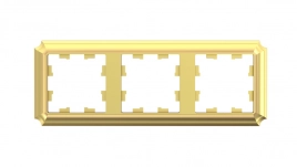 ATN101603 ATLASDESIGN ANTIQUE 3-постовая РАМКА, универсальная, ЗОЛОТО