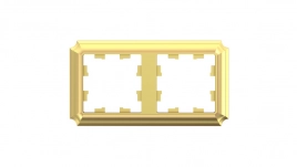 ATN101602 ATLASDESIGN ANTIQUE 2-постовая РАМКА, универсальная, ЗОЛОТО