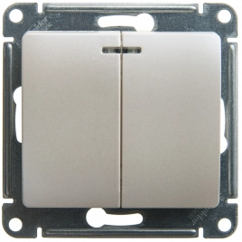 GSL000653 GLOSSA 2-кл.ВЫКЛ.с подсв,сх.5а,10АХ,мех.