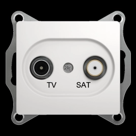 GSL000197 GLOSSA TV-SAT РОЗЕТКА оконечная 1DB, БЕЛЫЙ
