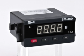 50324DEK Амперметр цифровой 96x48мм однофазный, вход 5А, LED-дисплей АМ-48D