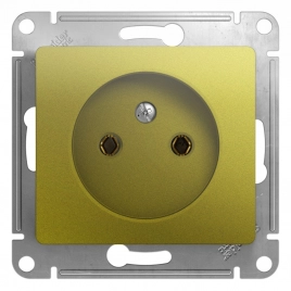 GSL001041 GLOSSA РОЗЕТКА без заземления,16А, 250В, механизм, ФИСТАШКОВЫЙ