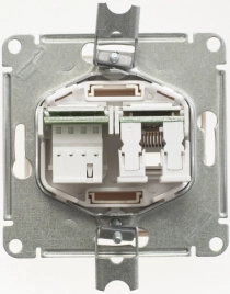 RSI-251TK5E-2-86 W59 РОЗЕТКА двойная RJ11+RJ45, 160В, 1А, кат.5E, механизм, СЛОНОВАЯ КОСТЬ ***снято с поставок