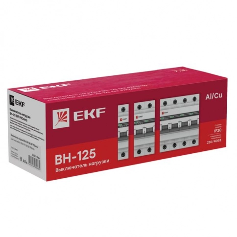 SL125-3-100-pro Выключатель нагрузки 3P 100А ВН-125 EKF PROxima фото 4