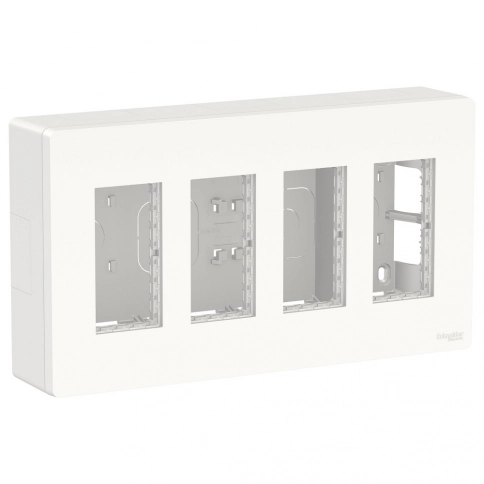 NU124418 UNICA SYSTEM+ БЛОК открытой установки 4х2 белый фото 1
