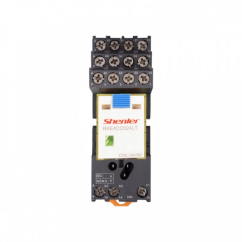 SKC14-E Цоколь 4CO 10A (300V), винтовой зажим, черный, на рейку DIN35/панель, для RKE, RKF фото 4