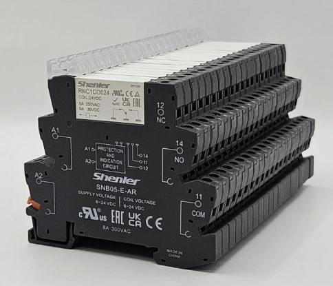 RNC1CO024+SNB05-E-AR Реле интерфейсное с колодкой, винтовой зажим, 1CO, 6A(250VAC), 24VDC, LED, W=6.2mm (аналог RSL1PRBU) фото 2