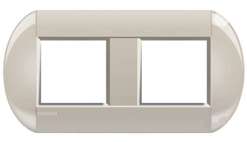 LNB4802M2CL LivingLight Рамка овальная, 2 поста, цвет Кремовый фото 1