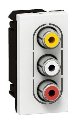 078754 Розетка аудио стерео видео 3 RCA фото 1
