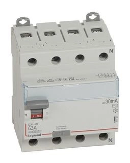 411704 Выключатель ВДТ ВДТ DX3 4П 63А AC 30мА N справ фото 1