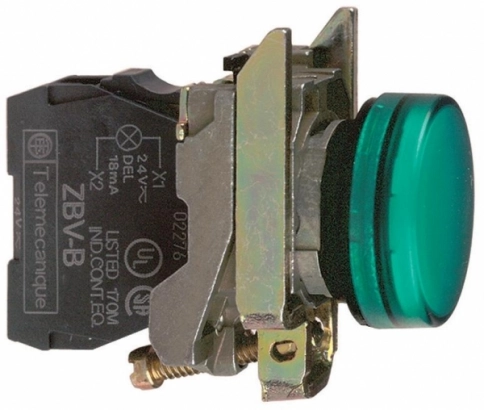 XB4BVB3 Индикатор зеленый LED 24V фото 1