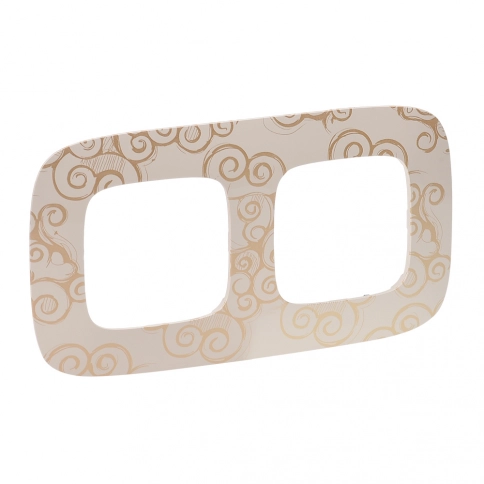 754352 Valena ALLURE.Рамка "Нарцисс золото".2-постовая универсальная фото 1