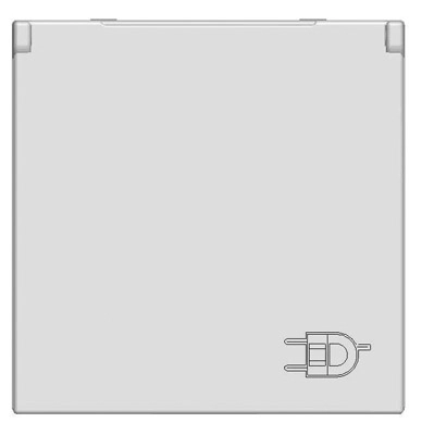 2CLA228810N1301 Розетка SCHUKO с заземлением, с крышкой, со шторками, 16А / 250В, серия Zenit, цвет сереб (N2288.1 PL) фото 1