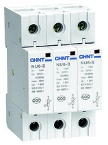213584 Ограничитель имп. перенапр. NU6-Ⅱ 3Р In=25kA Uc=460B Im=60kA (R)(CHINT) *не поставляется* фото 1