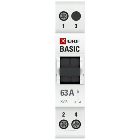 Трехпозиционный переключатель 1P 63А EKF Basic