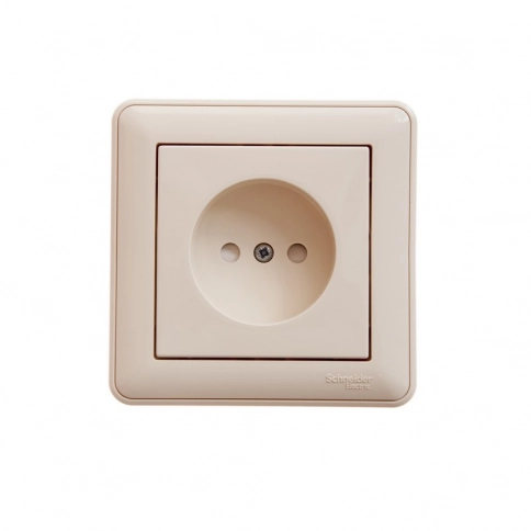 RS16-151-28 W59 РОЗЕТКА без заземления со шторками, 16А, в сборе, СЛОНОВАЯ КОСТЬ ***снято с поставок фото 3
