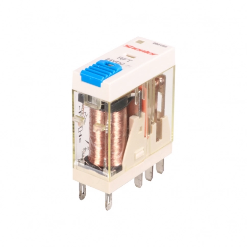 RFT2CO012LT Реле  2CO, 8A (250VAC/30VDC), 12VDC, мех. индикация, тест-кнопка с блокировкой, LED              (аналог RXG22JD) фото 1