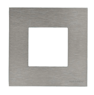 2CLA227100N4001 Рамка 1-постовая, 2-модульная, серия Zenit, натуральная сталь (N2271 OX) фото 1