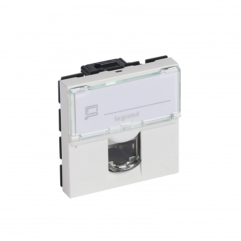 076554 Розетка  RJ45 UTP кат5е 2мод бел фото 1