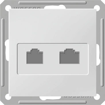 RSI-251KK5E-1-86 W59 РОЗЕТКА двойная компьютерная RJ45 кат.5E, механизм, БЕЛЫЙ фото 6