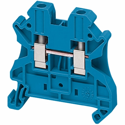 UT2-4(T) BLUE Винтовая клемма, кабель - 4мм2, синяя фото 1