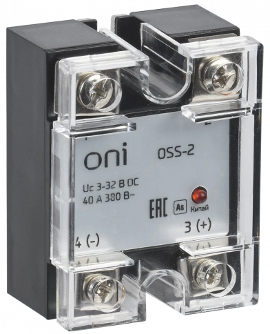 OSS-2-3-25-B Реле твердотельное OSS-2 25А 380В AC 3-32В DC ONI фото 1