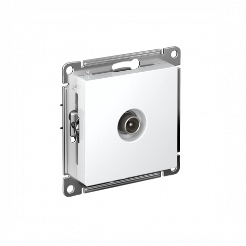 ATN000192 ATLASDESIGN TV РОЗЕТКА проходная 4DB, механизм, БЕЛЫЙ фото 4
