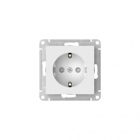 ATN000145S ATLASDESIGN РОЗЕТКА с заземлением со шторками, 16А, мех., быстрозажим. клем., БЕЛЫЙ фото 5