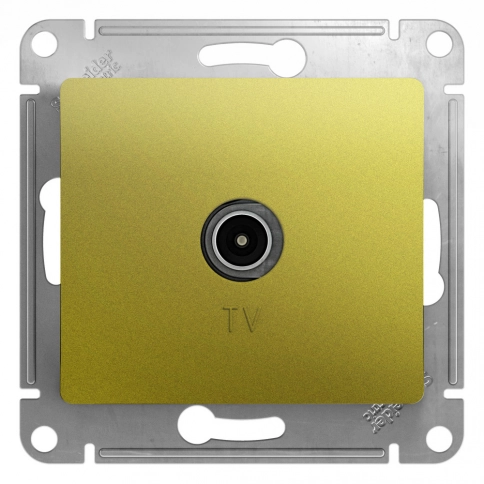 GSL001091 GLOSSA TV РОЗЕТКА оконечная 1DB, механизм, ФИСТАШКОВЫЙ фото 1