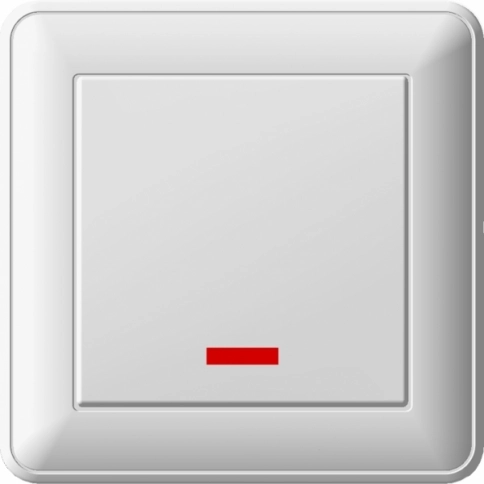 VS216-152-18 W59 1-клавишный ВЫКЛЮЧАТЕЛЬ 2-полюсный, 16АХ, в сборе, БЕЛЫЙ фото 1