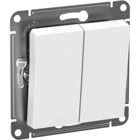 ATN440151 ATLASDESIGN AQUA 2-клавишный ВЫКЛЮЧАТЕЛЬ, IP44, сх.5, 10АХ, механизм, БЕЛЫЙ фото 3