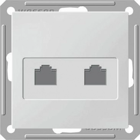 RSI-251KK5E-1-86 W59 РОЗЕТКА двойная компьютерная RJ45 кат.5E, механизм, БЕЛЫЙ фото 4