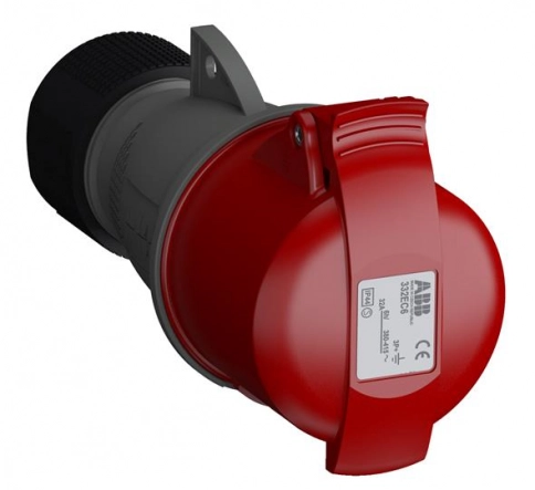 2CMA102040R1000 Розетка кабельная Easy&Safe 332EC6,32А,3P+E,IP44,6ч фото 1
