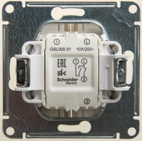 GSL000651 GLOSSA 2-кл.ВЫКЛЮЧАТЕЛЬ,сх.5, 10АХ, мех. фото 5