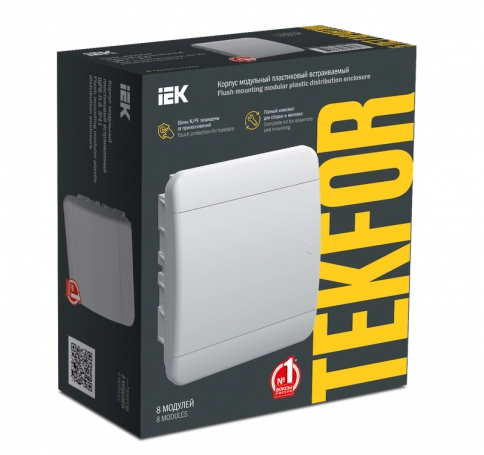 TF5-KP13-V-08-41-K01-K01 TEKFOR Корпус пласт. ЩРВ-П-8 IP41 бел. дверь (BVN 40-08-1) IEK фото 3