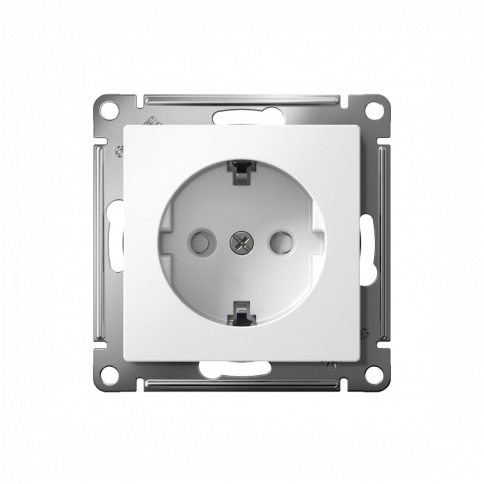 ATN000145S ATLASDESIGN РОЗЕТКА с заземлением со шторками, 16А, мех., быстрозажим. клем., БЕЛЫЙ фото 7