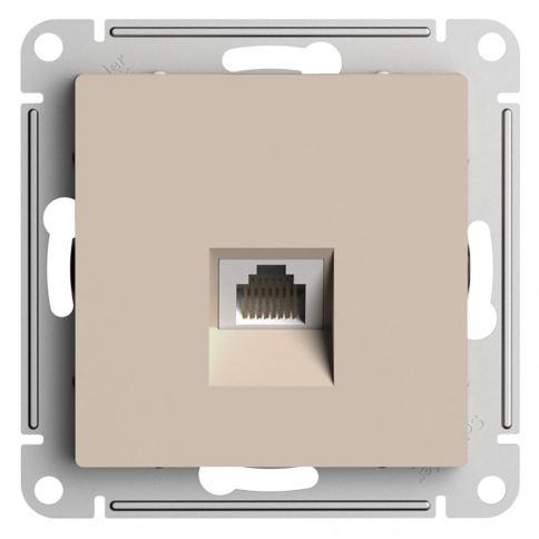 ATN001283 ATLASDESIGN РОЗЕТКА компьютерная RJ45, кат. 5Е, механизм, ПЕСОЧНЫЙ фото 3