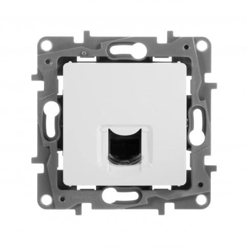 672253 Розетка RJ45 - категория 6 - UTP - Etika - белый фото 2